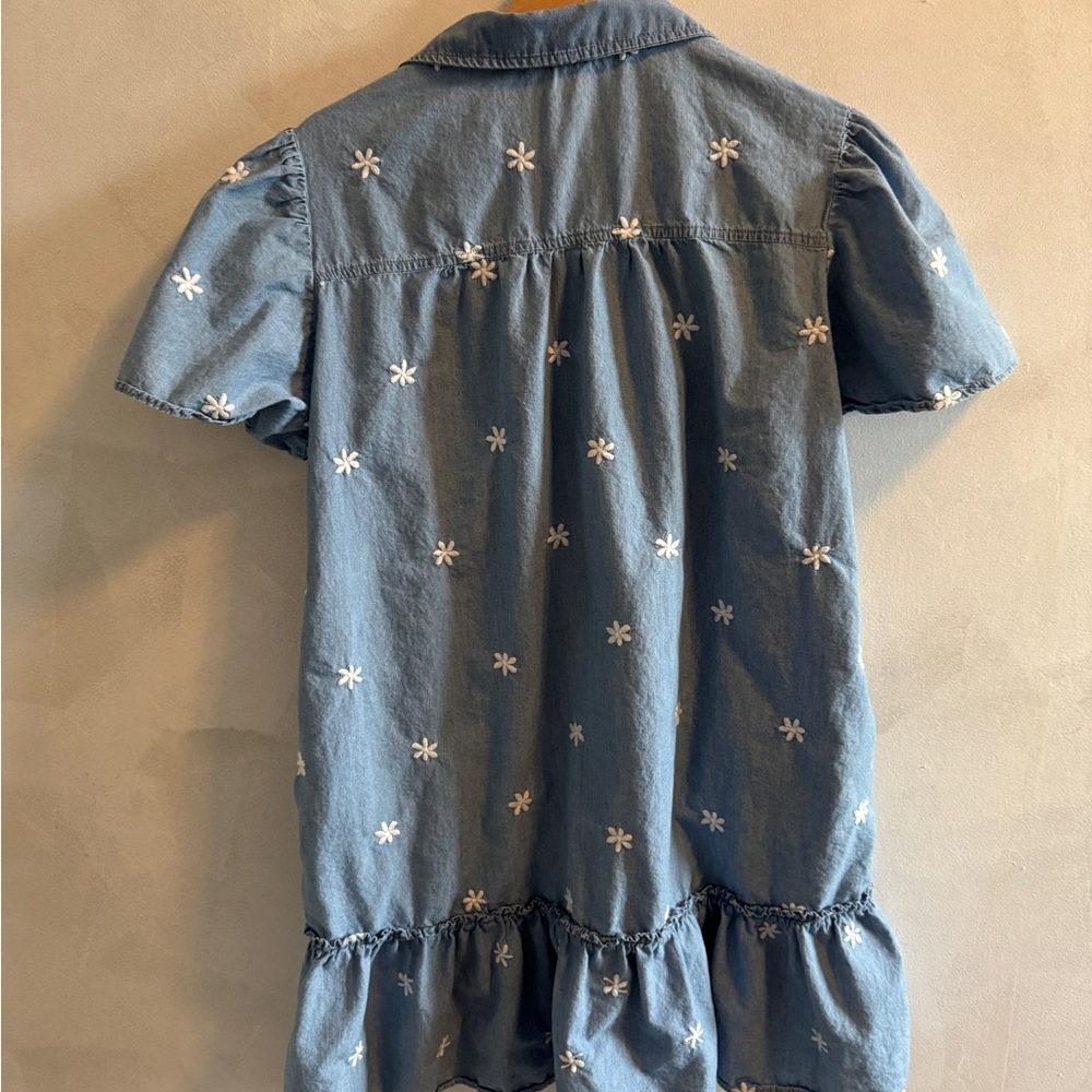 Jane + Delancey - Denim Drip Waist Dress with Floral Detail - Size XL - Picture 5 of 5